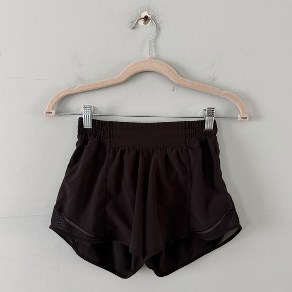 Lululemon Hotty Hot Black Shorts II Long 4” Running Activewear W7AGTTP6 - Picture 1 of 3